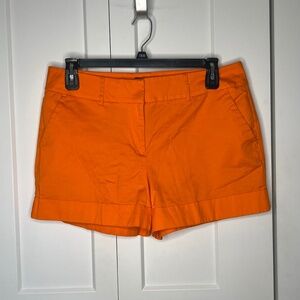 7th Avenue NY & Company Orange Cuffed Shorts Women's Size 14